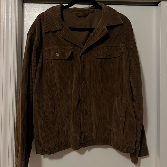 American Eagle 90s Boyfriend Corduroy Jacket, Brown, Size M - Picture 2 of 7